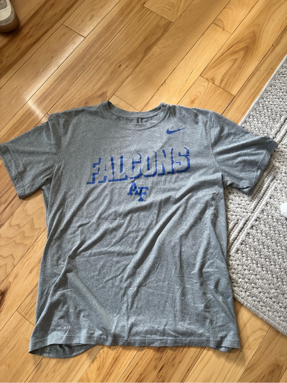 Nike AF Air Force Falcons Grey Nike Tee Tshirt New without Tags Mens Large